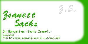 zsanett sachs business card